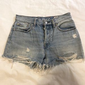We the Free High Waisted Denim Shorts Size 28